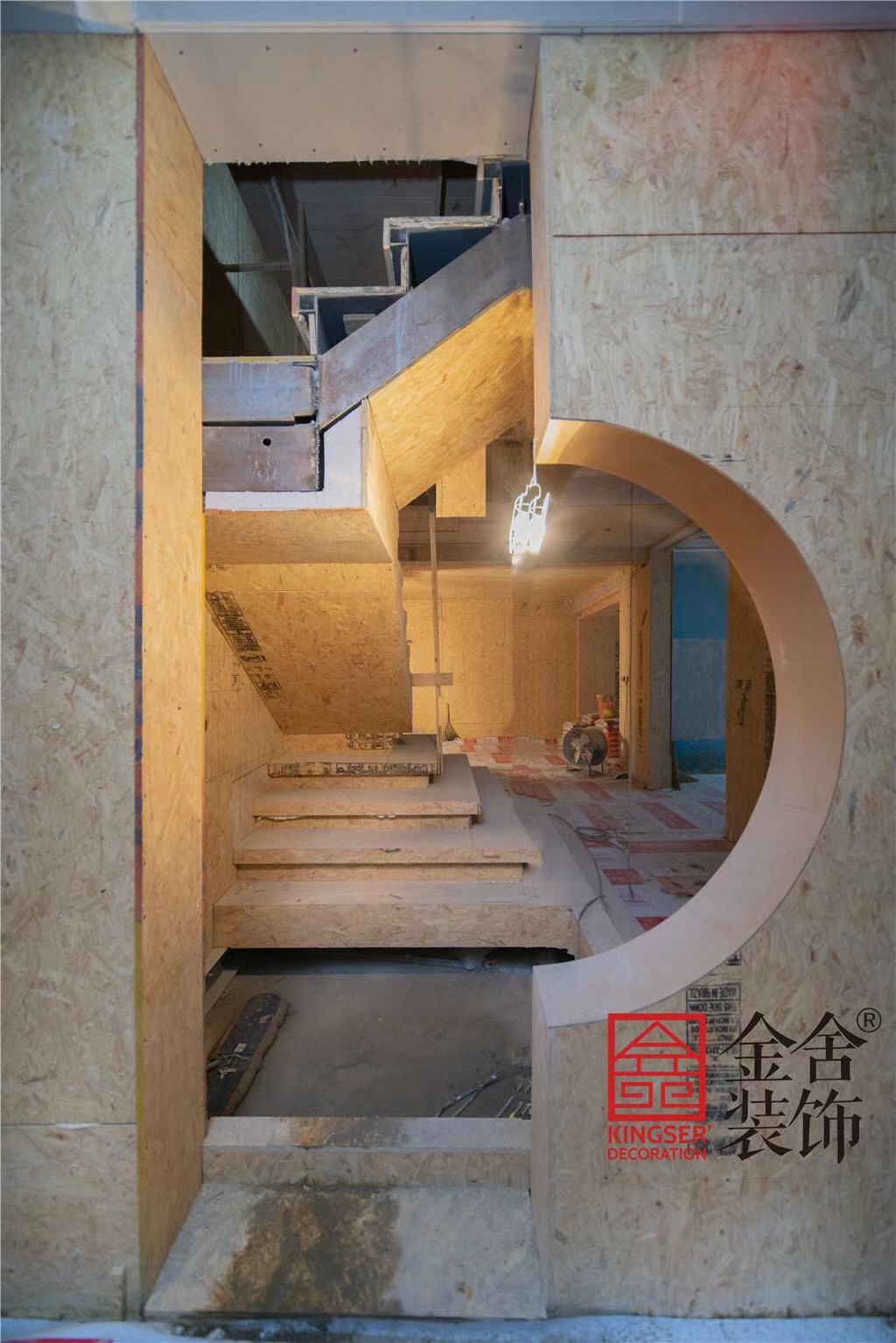 唐宮原著(zhù)300平米樣板間在施工地