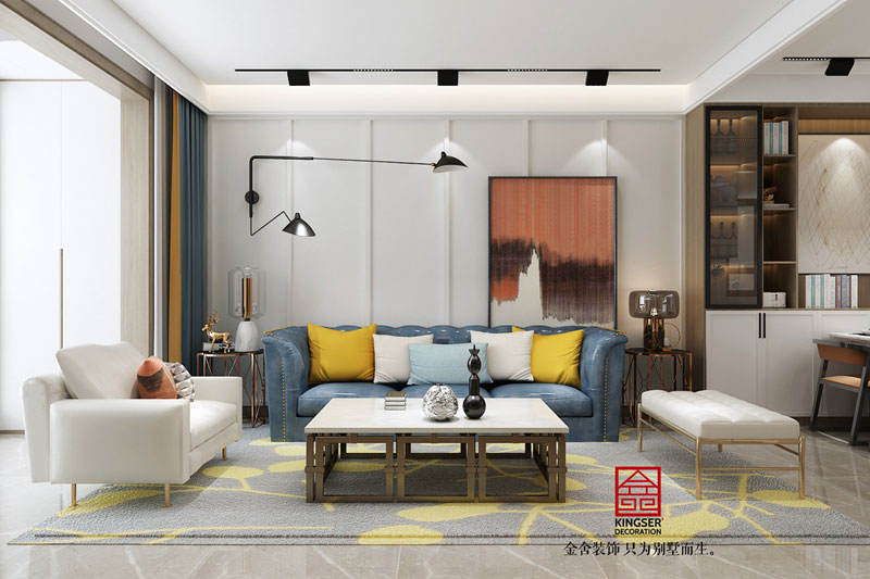 融創(chuàng  )中心107平米現代風(fēng)格裝修效果圖