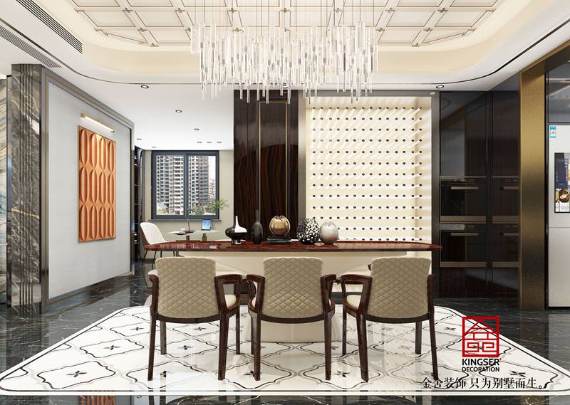 融創(chuàng  )臻園壹號港式輕奢風(fēng)格餐廳裝修設計