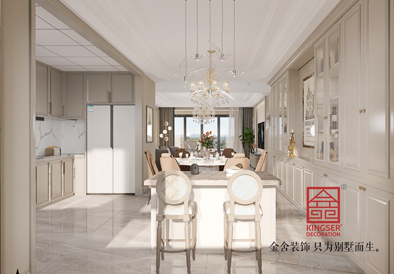 漢王府裝修160平現代美式風(fēng)格效果圖