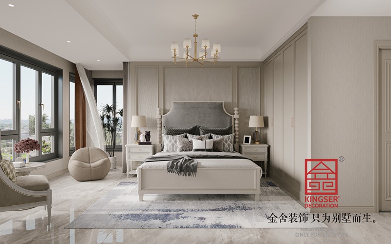 漢王府裝修160平現代美式風(fēng)格效果圖