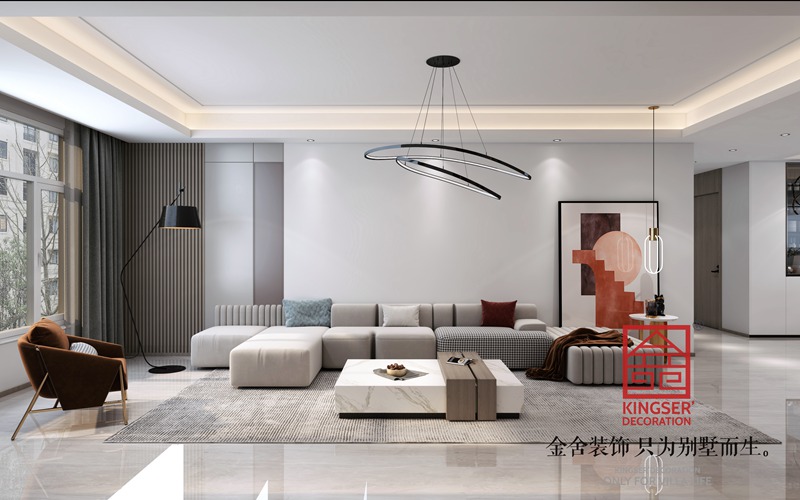 奧北公元現代極簡(jiǎn)風(fēng)格客廳裝修設計