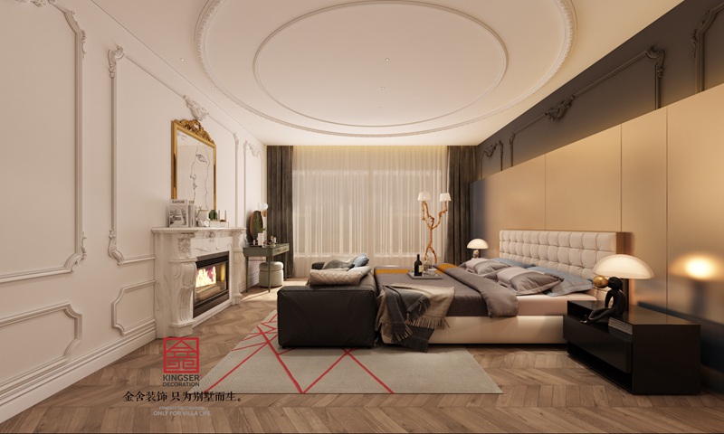 恒大華府280㎡現代法式風(fēng)格裝修效果圖