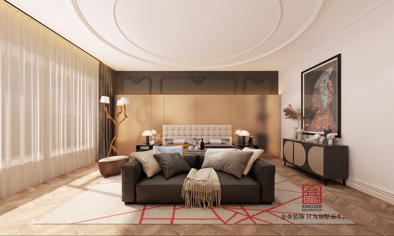 恒大華府280㎡現代法式風(fēng)格裝修效果圖